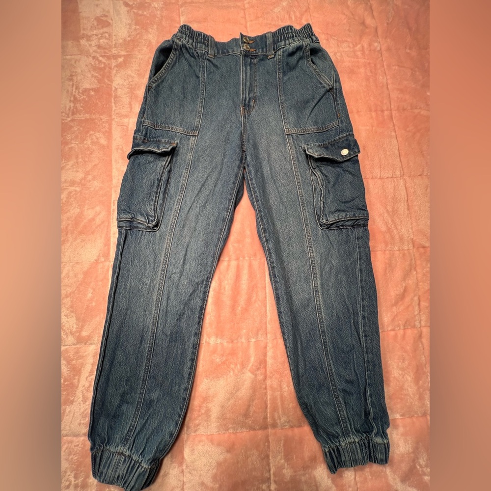 Women’s Blue Cargo Jeans
